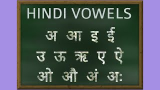 Hindi Vowels Pronunciation  Learn Hindi Alphabets [upl. by Caitrin]