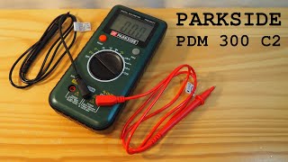 Parkside PDM 300 C2 digital multimeter • Unboxing and overview [upl. by Gardel]