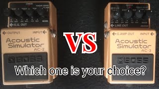 Boss Acoustic Simulator Review Boss AC2 VS Boss AC3 Sound Comparison [upl. by Rosalia]