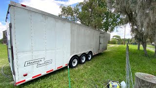 Cleaning 10 Years Of Stains Off My Enclosed Car Trailer Incredibly Satisfying [upl. by Ecnar811]