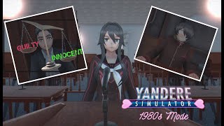 Ending and Courtroom Scene  Yandere Simulator 1980s Mode [upl. by Ellimak]