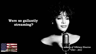 US National Anthem by Whitney Houston Video Lyric [upl. by Ecarret]