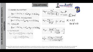 SOIL BEARING CAPACITY USING TERZAGHIS EQUATION [upl. by Tomlinson]