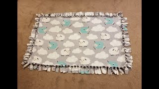 NoSew Fleece Blanket Tutorial [upl. by Dixil865]