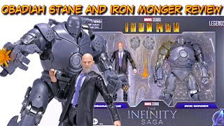 Obadiah Stane and Iron Monger Unboxing and Review Hasbro Marvel Legends MCU Infinity Saga wave [upl. by Ruhtracm]