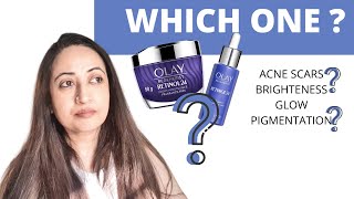 Olay Retinol 24 Serum Vs Cream Olay Retinol24 Moisturizer Is it the Best Retinol Product in India [upl. by Akzseinga]