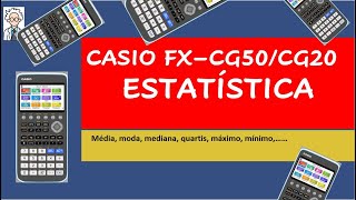 CASIO FX CG50CG20 ESTATÍSTICA [upl. by Emelita]