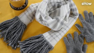 DIY NoSew Fleece Fringe Scarf [upl. by Xirdnek748]