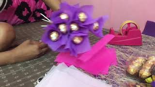 DIYwithRhyz How to Make a Ferrero Rocher Chocolate Bouquet [upl. by Ellatnahc]