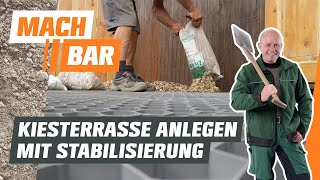 Kiesterrasse anlegen mit Kiesstabilisierung  OBI [upl. by Pippy]