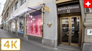 Bahnhofstrasse the main shopping street in Zurich Switzerland  Spring【4K】SchweizSuisse [upl. by Mowbray46]