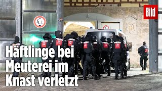 Gefängnismeuterei Polizei stürmt Knast in Thüringen  JVA Untermaßfeld [upl. by Oos]