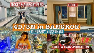 BANGKOK TRIP EXPENSES  TICKET TOUR FOOD amp TRANSPO  FILIPINO TOURIST  Thailand Series [upl. by Rivy723]